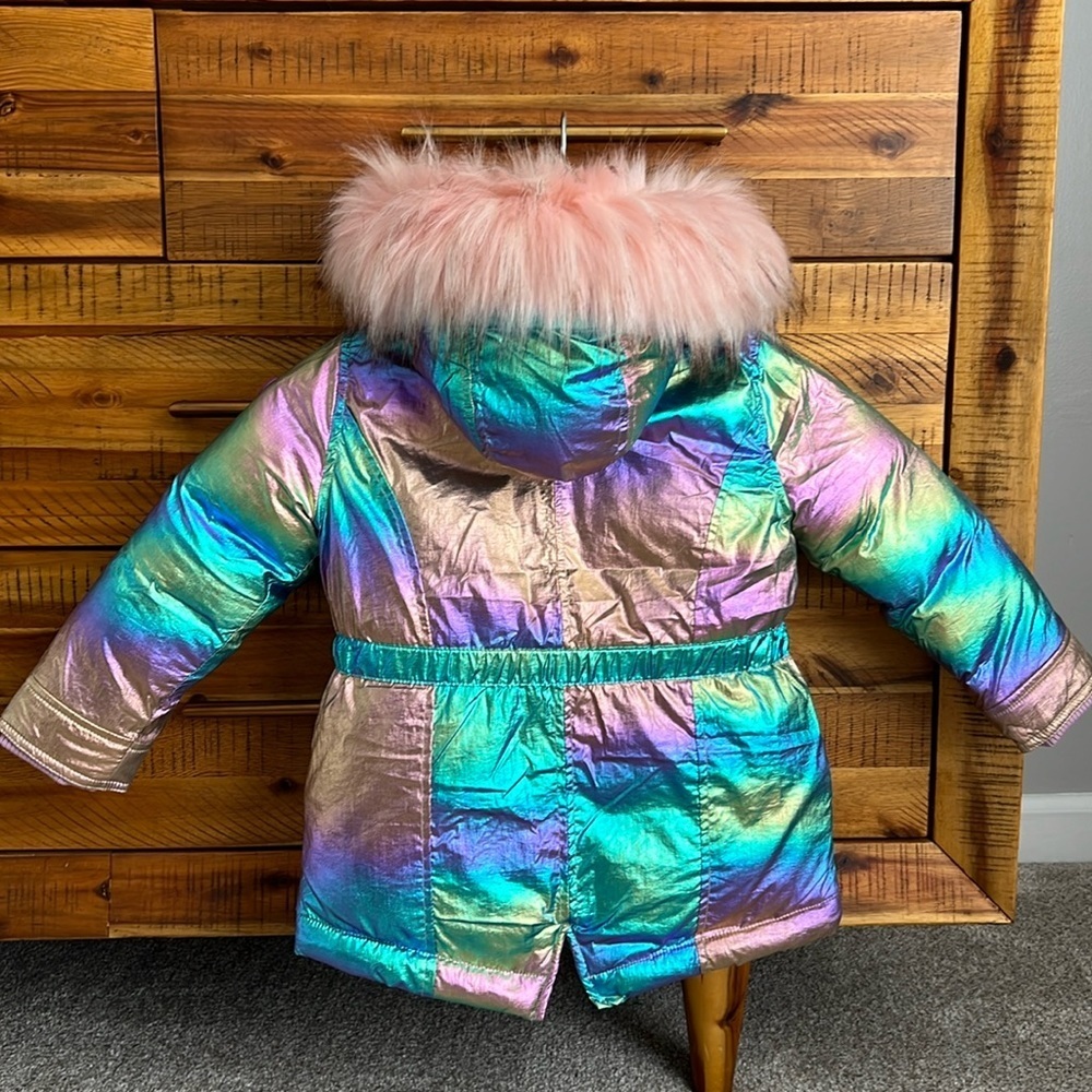 Appaman Rainbow Ombre Middie Puffer Girls Coat - Picture 4 of 11